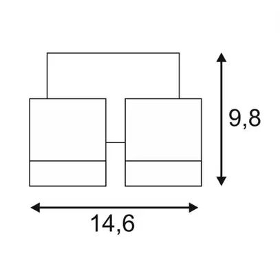 Applique SLV NEW MYRA WALL SPOT, 2×GU10 50W IP55 anthracite 