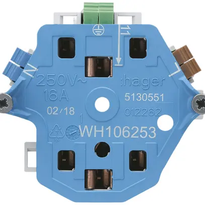 Interno per presa Hager 2×T13/23 E 