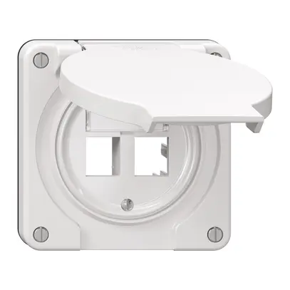 Kit de montage Feller freenet N.CO, pour sortie droite, double, blanc 