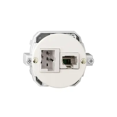 Insert pour prise de raccordement ENC xDSL RJ45/TT83 blanc ITplus avec filtre 