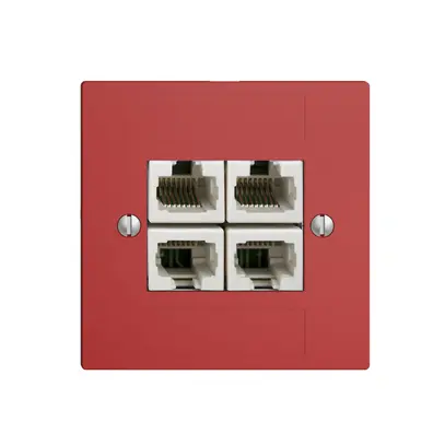 Presa INC 4×RJ45/u 4P sep. EDIZIOdue berry ITplus 