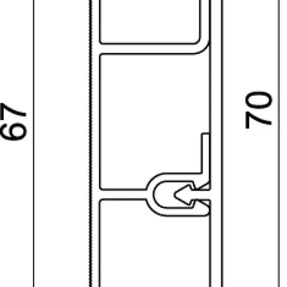 Canale battiscopa Bettermann SL kit 20×70 9010, PVC, bianco puro, 9010 