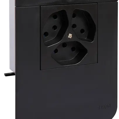 Support d'appareil Hager pour SL20080 noir, 3×T13 