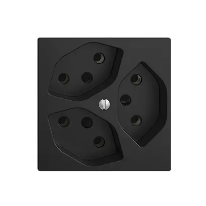 Presa INC EDIZIOdue 3×T13 nero 60×60×40mm 