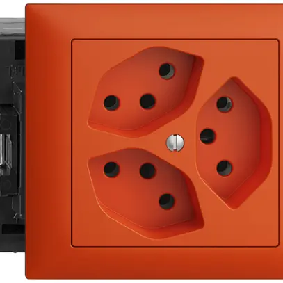 Presa INS EDIZIOdue 3×T13 arancione 49…69mm Snap 