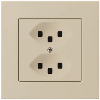 Presa INC kallysto.pro 2×T23 beige con morsetti ad innesto 