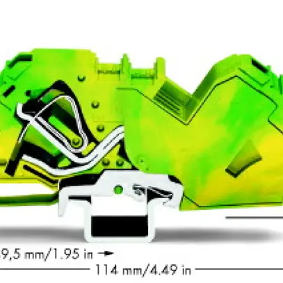 Morsetto di passaggio WAGO TOPJOB S 6…35mm² 2L verde/giallo 