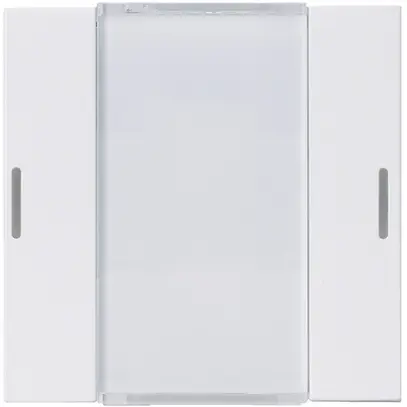Face poussoir Hager basico KNX double LED blanc 45×45mm 