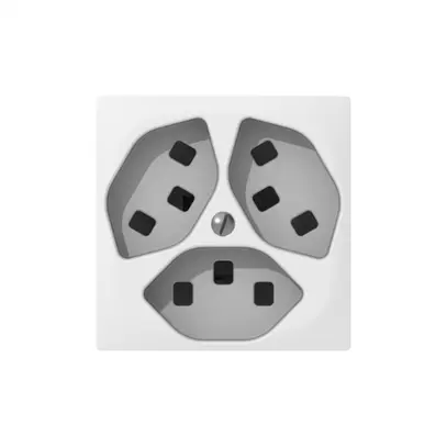 Prise ENC SIDUS 3×T23 blanc avec shutter 