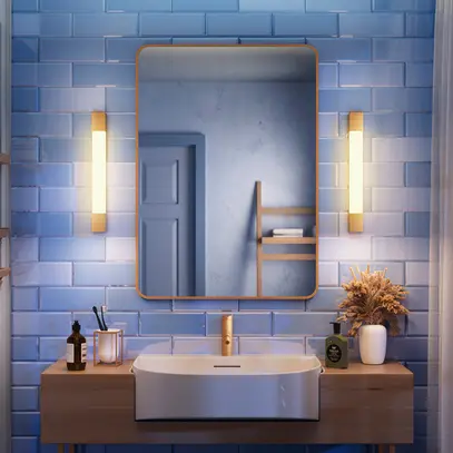 Applique LED Philips Rover SQ 5W 730lm 827 IP44 444×50×52mm laiton 