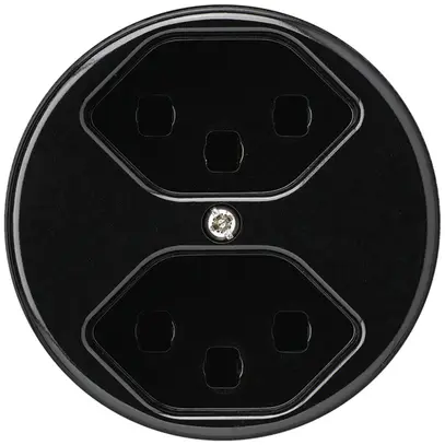 Inserto per presa basico 2×tipo 23 nero con morsetti innesto 