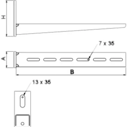 Braccio per muro/palo Bettermann FLA 200 G zincata 200mm 