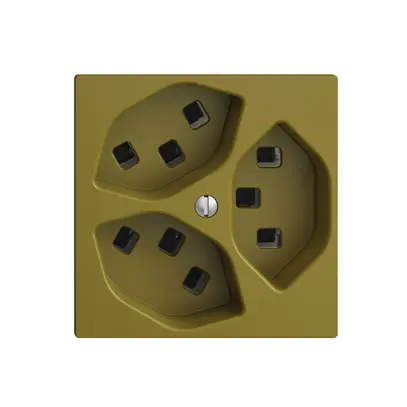 Prise EDIZIOdue 3×T23 olive 16A, avec bornes enf. 