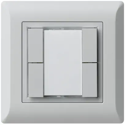 Poussoir multifonction ENC kallysto.line KNX RF 4× gris clair 