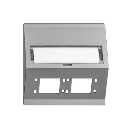 Kit montage INC EDIZIOdue F sortie oblique 2×R&M cat.6A/LC spécial, silver 