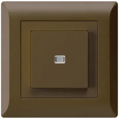 Interrupteur poussoir lumineux ENC kallysto.line 6/1P brun 