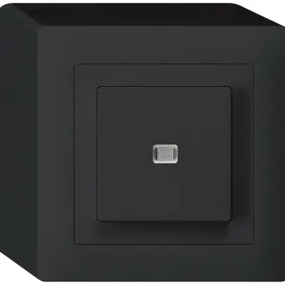Interruttore pulsante luminoso AP kallysto 6/1L nero 