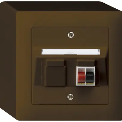 Prise AP audio kallysto 1×brun borne à étrier pour 1 haut-parleur 