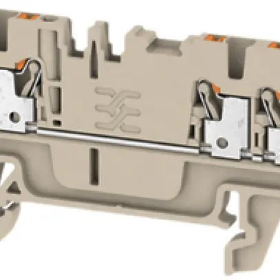 Morsetto di passaggio Weidmüller A3C PUSH IN 1.5mm² 3 contatti TS35 beige 