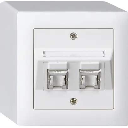 Presa AP kallysto cat.6 2RJ45/s bianco 