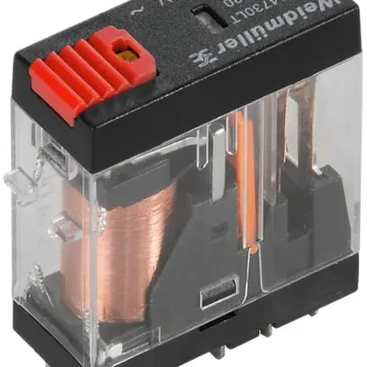 Relè WM 24VAC LED rosso 1 contatto invertitore con tasto di controllo 250VAC 10A 