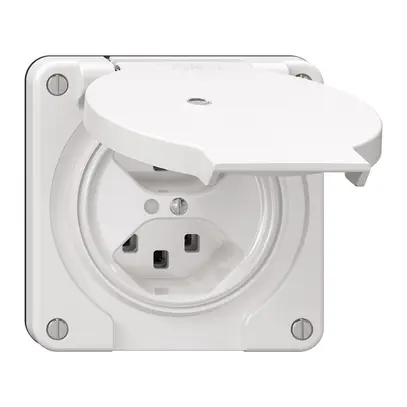 Prise NEVO N.CO, 2×T23, IP21, a.LED, blanc 