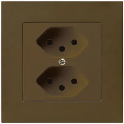 Prise ENC kallysto.pro 2×T13 brun avec sécurité enfants 