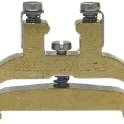 Morsetto di terra componibile Woertz 1.5…4mm² raccordo a vite 2×1 guida DIN 35mm 