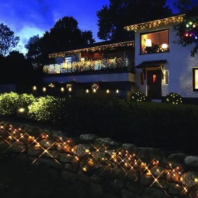 Cortina luminosa System 24 Extra, 1×2m, nero, 2.1W, 98 LED, bianco caldo 