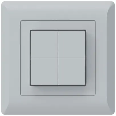 Poussoir sans fil Friends of Hue KLI, 4×, 92×92mm, gris clair 