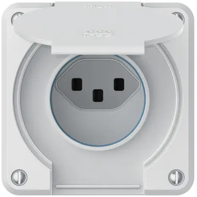 Presa robusto 1×tipo 23 IP55 bianco 