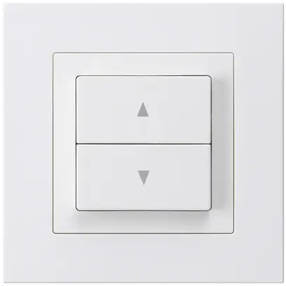 Poussoir pour stores ENC kallysto.pro avec 2 touches blanc bornes enfichables 