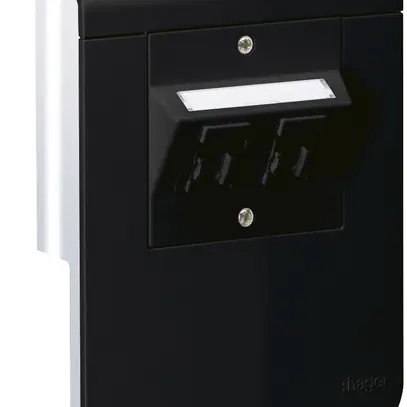 Supporto d'apparecchio Hager per SL20055 nero, 2×cat.5e 