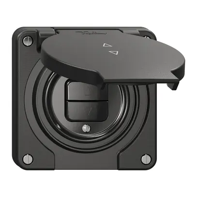 Contact pour stores NEVO N.CO  1-canal, profondeur 18 mm, 87×87 mm, noir 