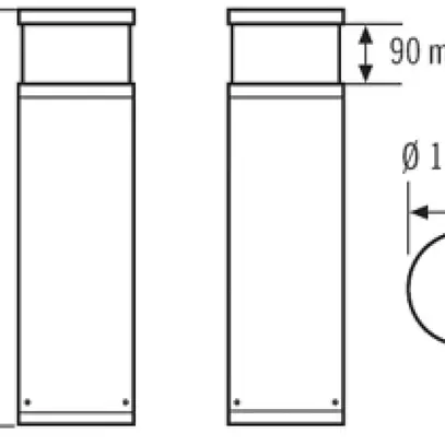 Borne lumineuse LED ESYLUX ALVA BL ANT 16W 3000K, 540mm, anthracite, clair 