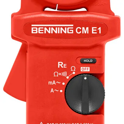 Pince ampèremétrique Benning CM E1 300VUC 35A 0.025…1500Ω Cat III 300V 