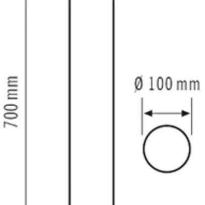 Borne lumineuse LED ESYLUX ALVA BL DALI, 7W 3000K Ø100×700mm IP65 an, opale 