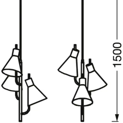 Lampada sospesa LED LEDVANCE DECOR TOKIO 14W 850lm 3000K 340mm nero 