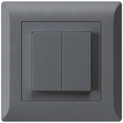 Pulsante INC kallysto.line 2×A-R/1P antracite 