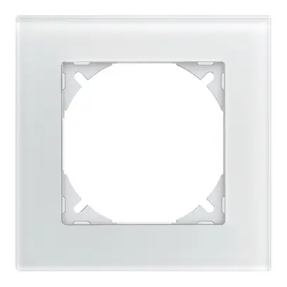 Telaio di cop. EDIZIOdue prestige 1×1 vetro bianco 