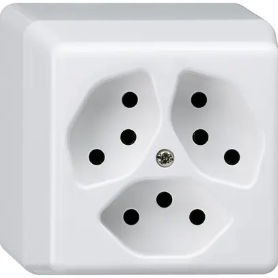 Presa AP basico 3×tipo 13 bianco 