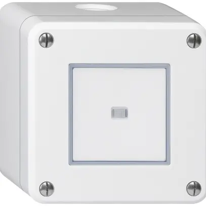 Contatto pulsante AP robusto IP55 bianco illuminato 