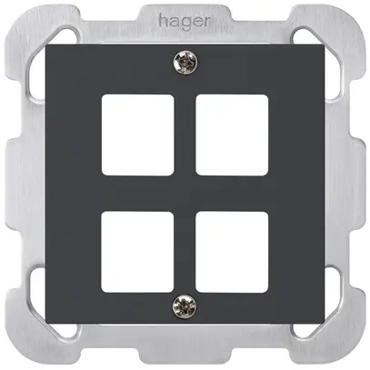 Kit frontale INC HMS kallysto B per 4 moduli nero 