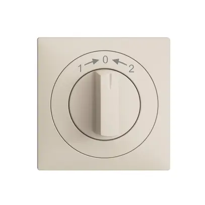 Kit frontale EDIZIOdue 1->0<-2 crema 60×60mm per pulsante girevole 