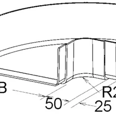 Angolo orizzontale Niedax 300×80 