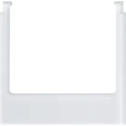 Cadre design audio Hager elcom.touch/elcom.fon carré verre blanc 