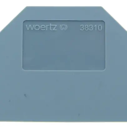 Placca d'estremita DIN35 grigio per 38300 