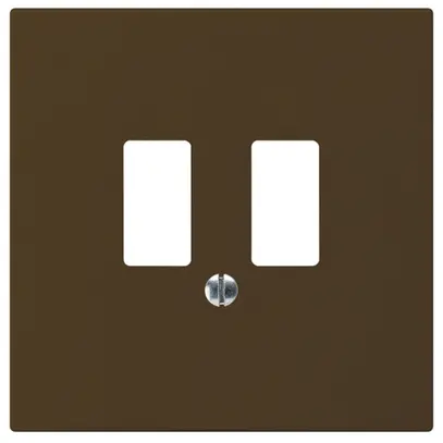 Plaque frontale kallysto pour prise USB brun 