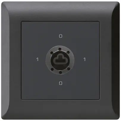 Interruttore rotativo INC kallysto.line 0/1L nero per serratura senza cilindro 