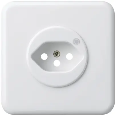 UP-Frontset zu Steckdose Hager basico 1×Typ 13 beleuchtet G weiss 